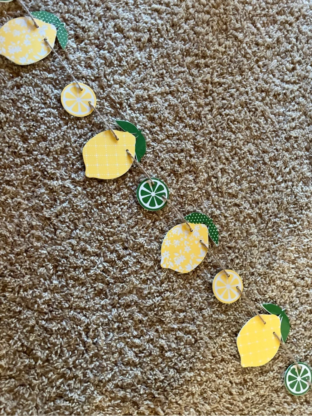 Chalk Couture Yellow Lemon Garland with Green Accents